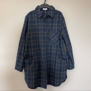 Axis Plaid Button Down Long Sleeve Dress Shirt Women Size Medium EUC